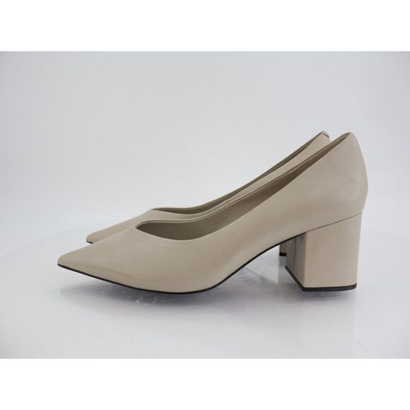 Jeffrey Campbell Women's Hourglass Pointed Toe Pumps Size 11 Beige Leather - Picture 3 of 13